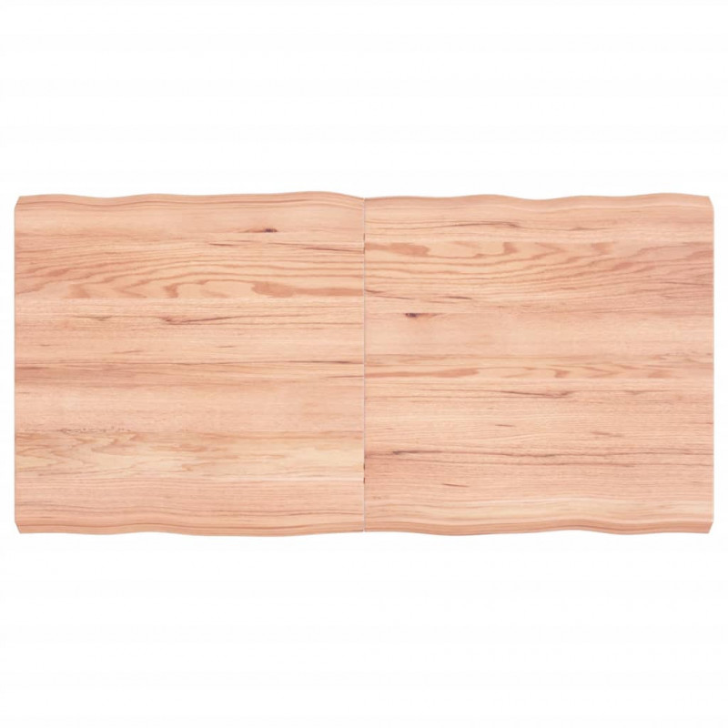 Blat jasnobrązowy 120x60x(2-6) cm drewno z naturalną krawędzią