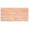 Blat jasnobrązowy 120x60x(2-6) cm drewno z naturalną krawędzią