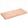 Blat jasnobrązowy 120x60x(2-6) cm drewno z naturalną krawędzią