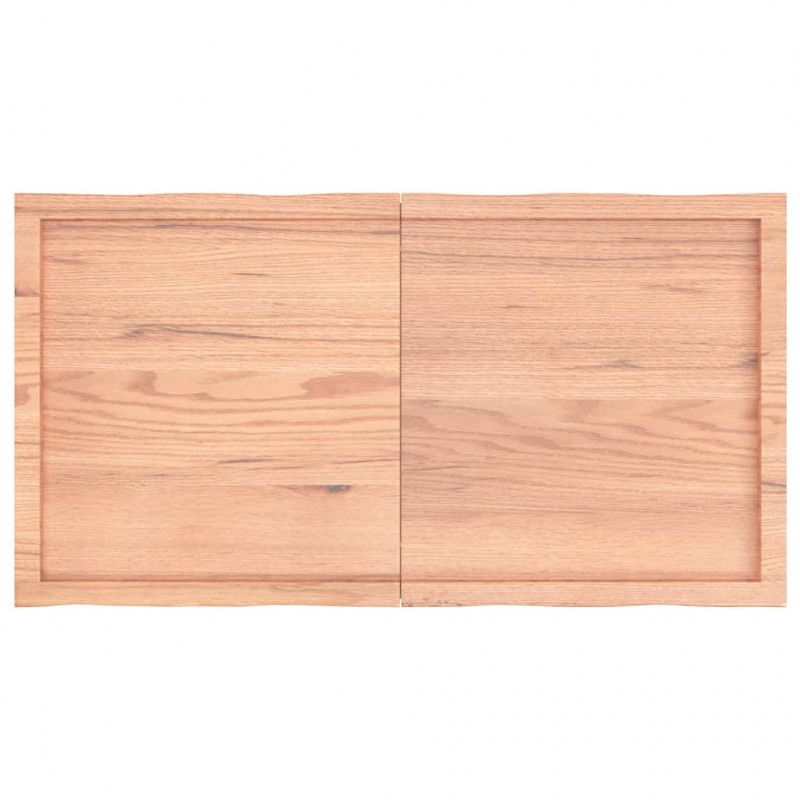 Blat jasnobrązowy 120x60x(2-6) cm drewno z naturalną krawędzią