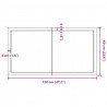 Blat jasnobrązowy 120x60x(2-6) cm drewno z naturalną krawędzią