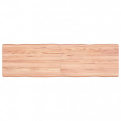 Blat, jasnobrązowy 140x40x(2-6) cm drewno z naturalną krawędzią
