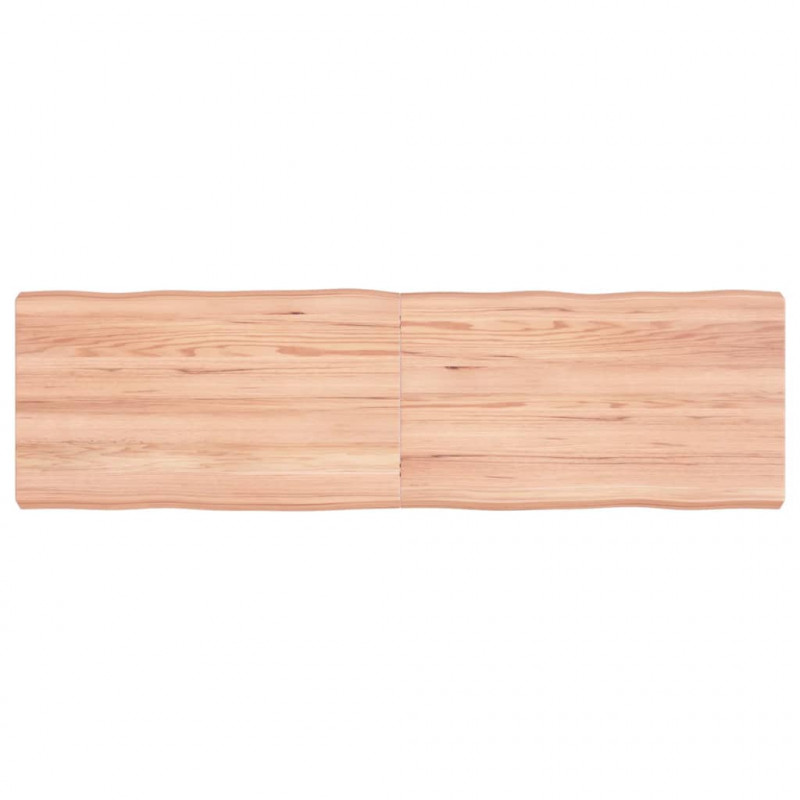 Blat, jasnobrązowy 140x40x(2-6) cm drewno z naturalną krawędzią