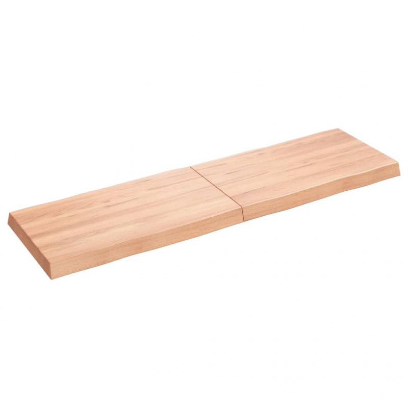 Blat, jasnobrązowy 140x40x(2-6) cm drewno z naturalną krawędzią