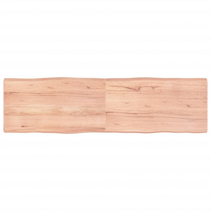 Blat, jasnobrązowy 180x50x(2-6) cm drewno z naturalną krawędzią