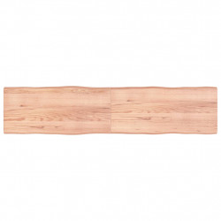 Blat, jasnobrązowy 220x50x(2-6) cm drewno z naturalną krawędzią