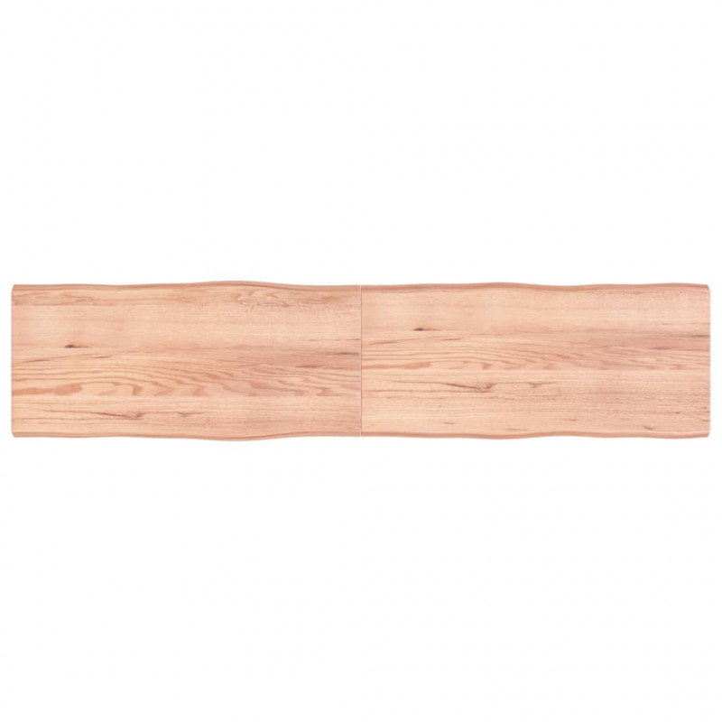 Blat, jasnobrązowy 220x50x(2-6) cm drewno z naturalną krawędzią