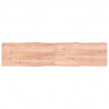 Blat, jasnobrązowy 220x50x(2-6) cm drewno z naturalną krawędzią