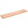 Blat, jasnobrązowy 220x50x(2-6) cm drewno z naturalną krawędzią