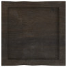 Blat, ciemnobrązowy 40x40x(2-6) cm drewno z naturalną krawędzią