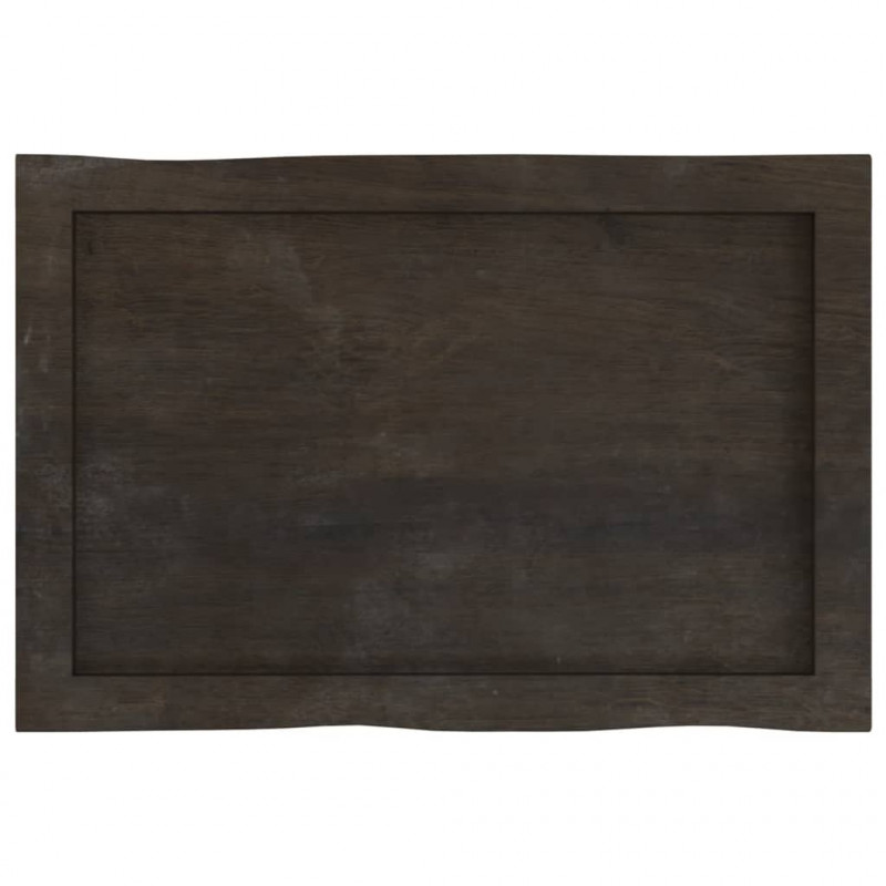 Blat, ciemnobrązowy, 60x40x(2-4)cm drewno z naturalną krawędzią