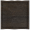 Blat, ciemnobrązowy 60x60x(2-6) cm drewno z naturalną krawędzią