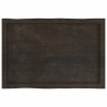 Blat, ciemnobrązowy, 80x50x(2-4)cm drewno z naturalną krawędzią