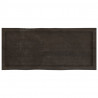 Blat ciemnobrązowy 100x40x(2-6) cm drewno z naturalną krawędzią