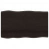 Blat ciemnobrązowy 100x60x(2-4) cm drewno z naturalną krawędzią
