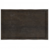 Blat ciemnobrązowy 100x60x(2-4) cm drewno z naturalną krawędzią