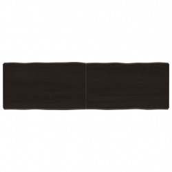Blat ciemnobrązowy 140x40x(2-6) cm drewno z naturalną krawędzią