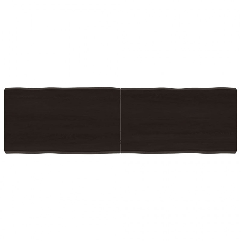 Blat ciemnobrązowy 140x40x(2-6) cm drewno z naturalną krawędzią