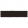 Blat, ciemnobrązowy 160x40x(2-4)cm drewno z naturalną krawędzią