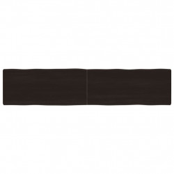 Blat ciemnobrązowy 180x40x(2-6) cm drewno z naturalną krawędzią