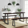 Blat ciemnobrązowy 180x40x(2-6) cm drewno z naturalną krawędzią