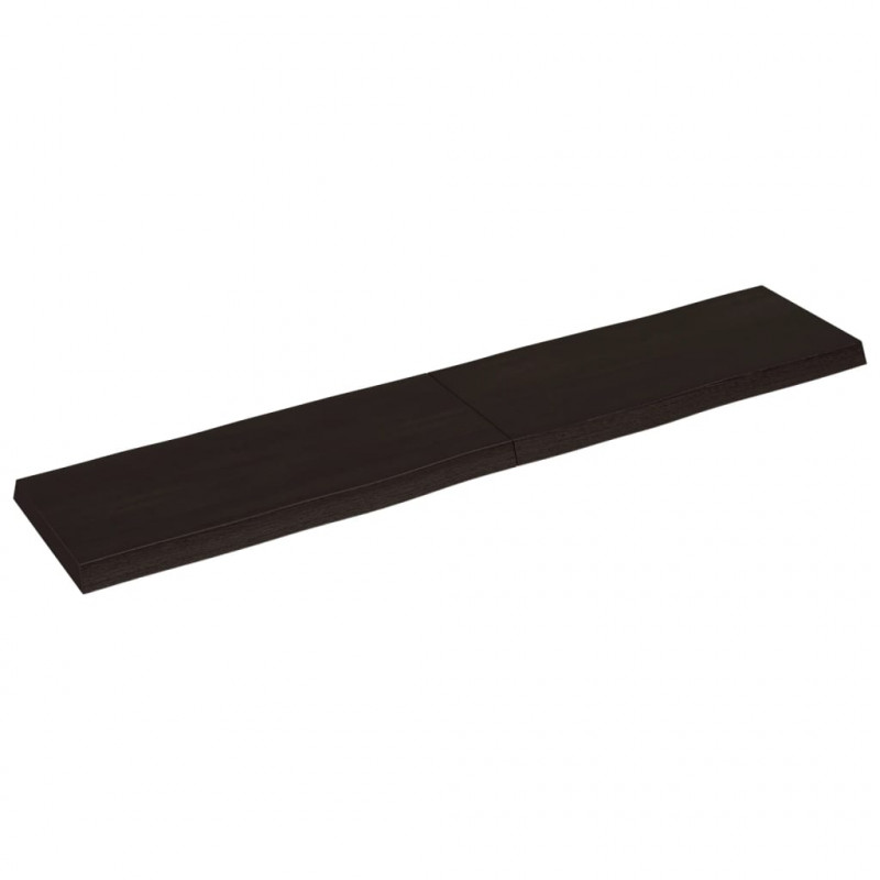 Blat ciemnobrązowy 180x40x(2-6) cm drewno z naturalną krawędzią