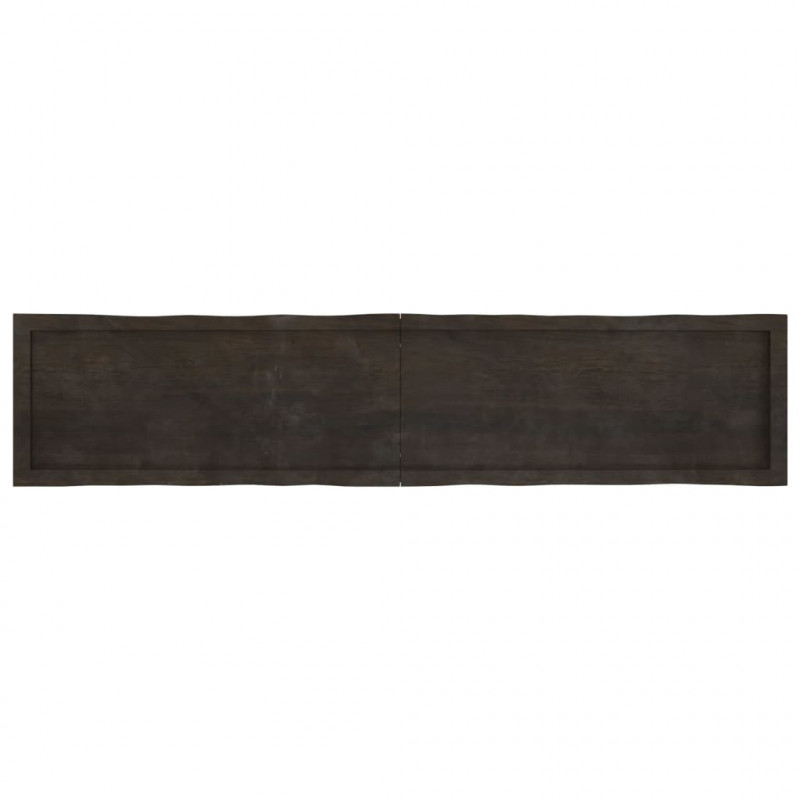 Blat ciemnobrązowy 180x40x(2-6) cm drewno z naturalną krawędzią