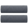 2-osobowa sofa z poduszkami, ciemnoszara, 140 cm, aksamit