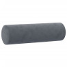 2-osobowa sofa z poduszkami, ciemnoszara, 140 cm, aksamit