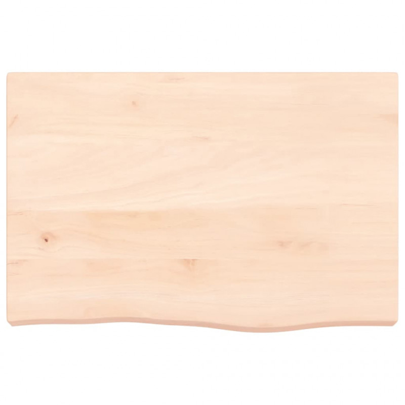 Blat stołu, 60x40x(2-6) cm, surowe lite drewno dębowe