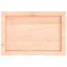 Blat stołu, 60x40x(2-6) cm, surowe lite drewno dębowe