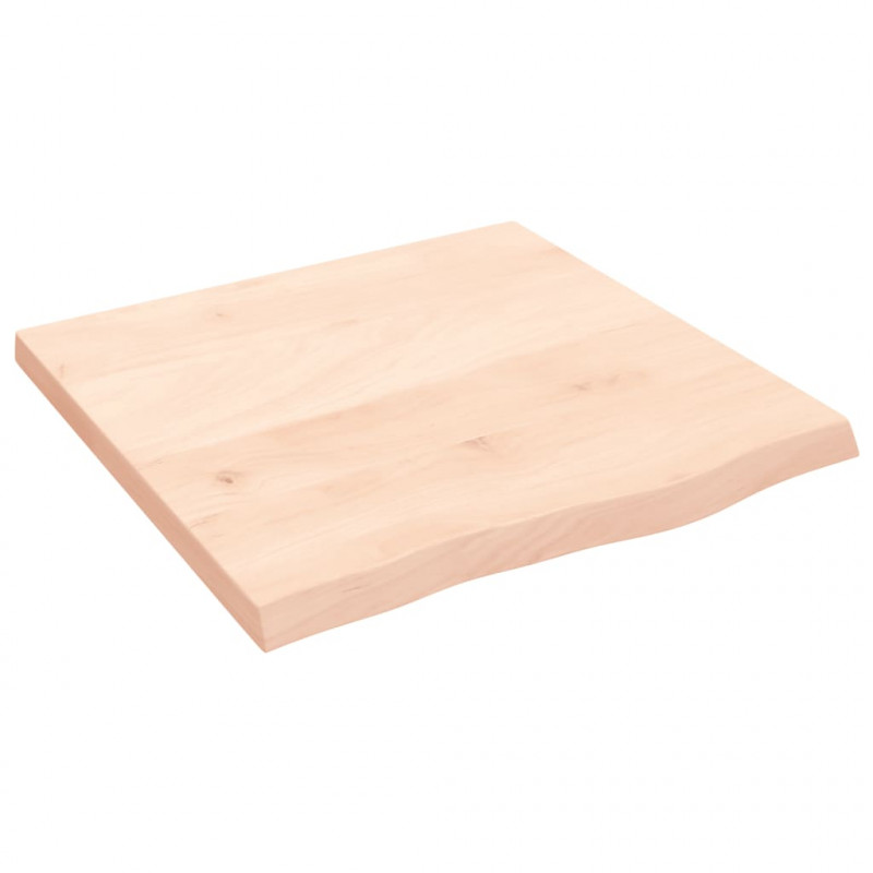 Blat stołu, 60x60x(2-4) cm, surowe lite drewno dębowe