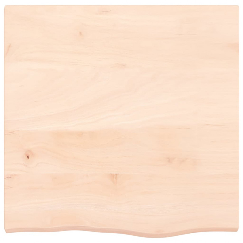 Blat stołu, 60x60x(2-4) cm, surowe lite drewno dębowe