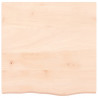 Blat stołu, 60x60x(2-4) cm, surowe lite drewno dębowe