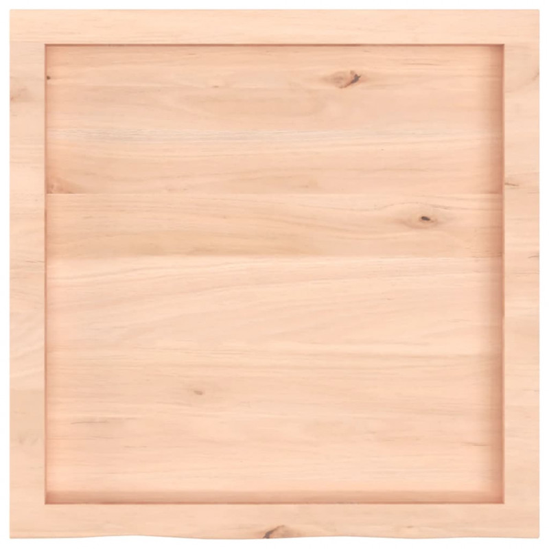 Blat stołu, 60x60x(2-4) cm, surowe lite drewno dębowe