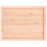 Blat stołu, 80x60x(2-4) cm, surowe lite drewno dębowe