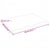 Blat stołu, 80x60x(2-4) cm, surowe lite drewno dębowe