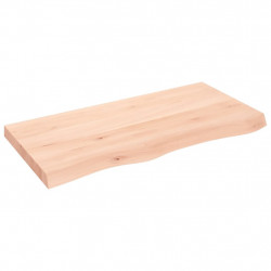 Blat stołu, 100x50x(2-6) cm, surowe lite drewno dębowe