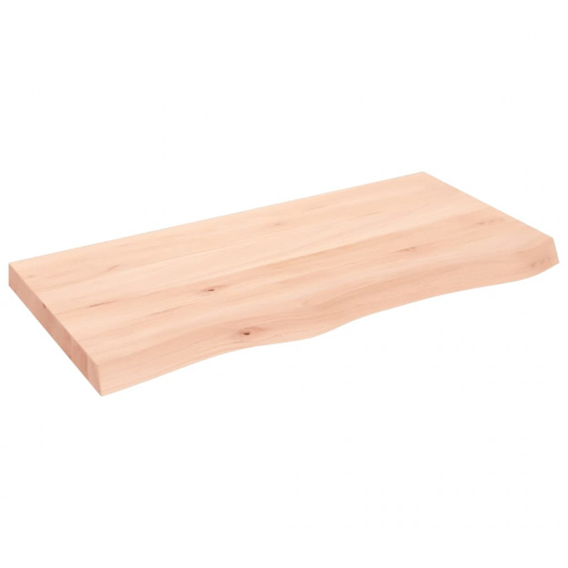 Blat stołu, 100x50x(2-6) cm, surowe lite drewno dębowe