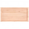 Blat stołu, 100x50x(2-6) cm, surowe lite drewno dębowe