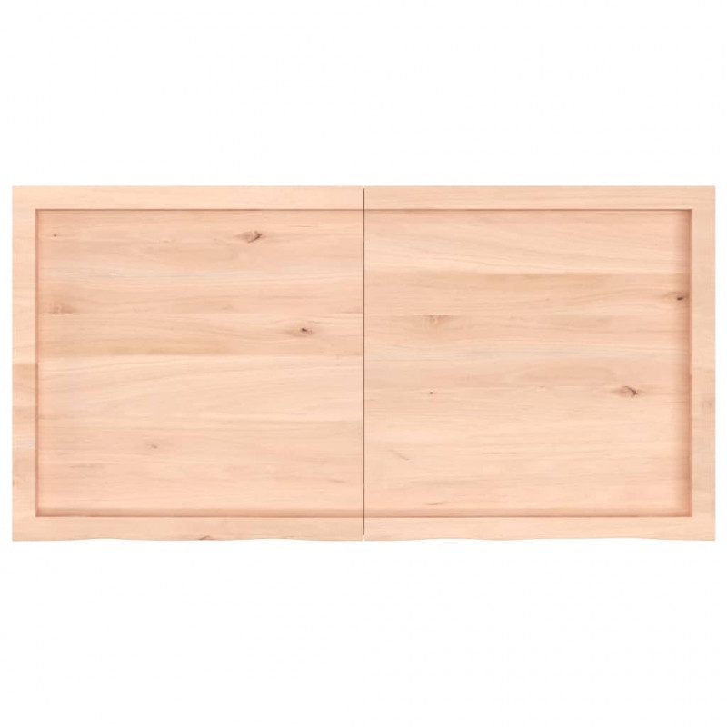 Blat stołu, 120x60x(2-4) cm, surowe lite drewno dębowe