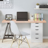 Blat stołu, 140x60x(2-6) cm, surowe lite drewno dębowe
