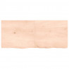 Blat stołu, 140x60x(2-6) cm, surowe lite drewno dębowe