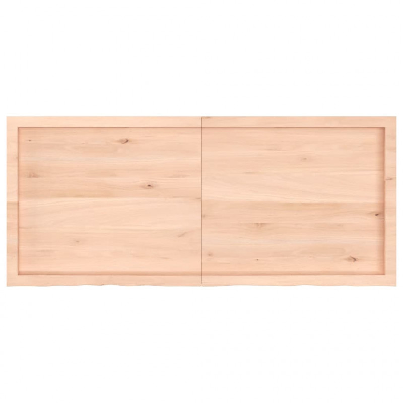 Blat stołu, 140x60x(2-6) cm, surowe lite drewno dębowe