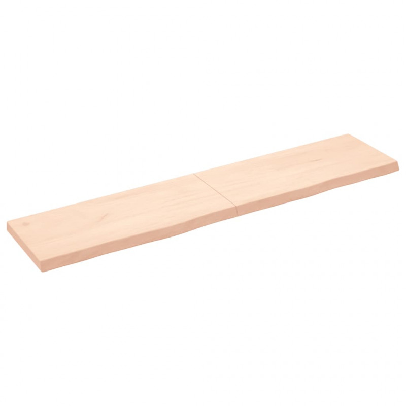 Blat stołu, 180x40x(2-6) cm, surowe lite drewno dębowe