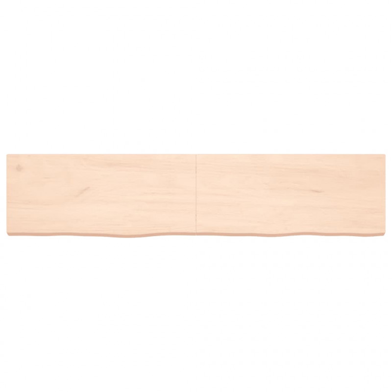 Blat stołu, 180x40x(2-6) cm, surowe lite drewno dębowe