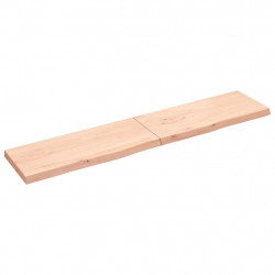 Blat stołu, 200x40x(2-6) cm, surowe lite drewno dębowe