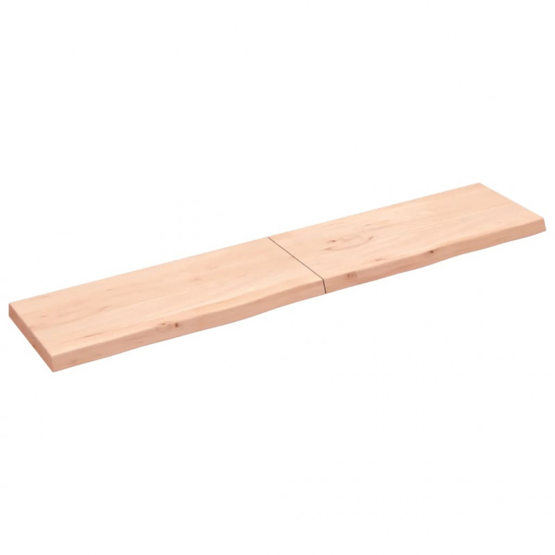 Blat stołu, 200x40x(2-6) cm, surowe lite drewno dębowe