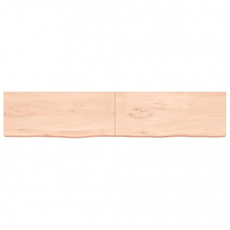 Blat stołu, 200x40x(2-6) cm, surowe lite drewno dębowe