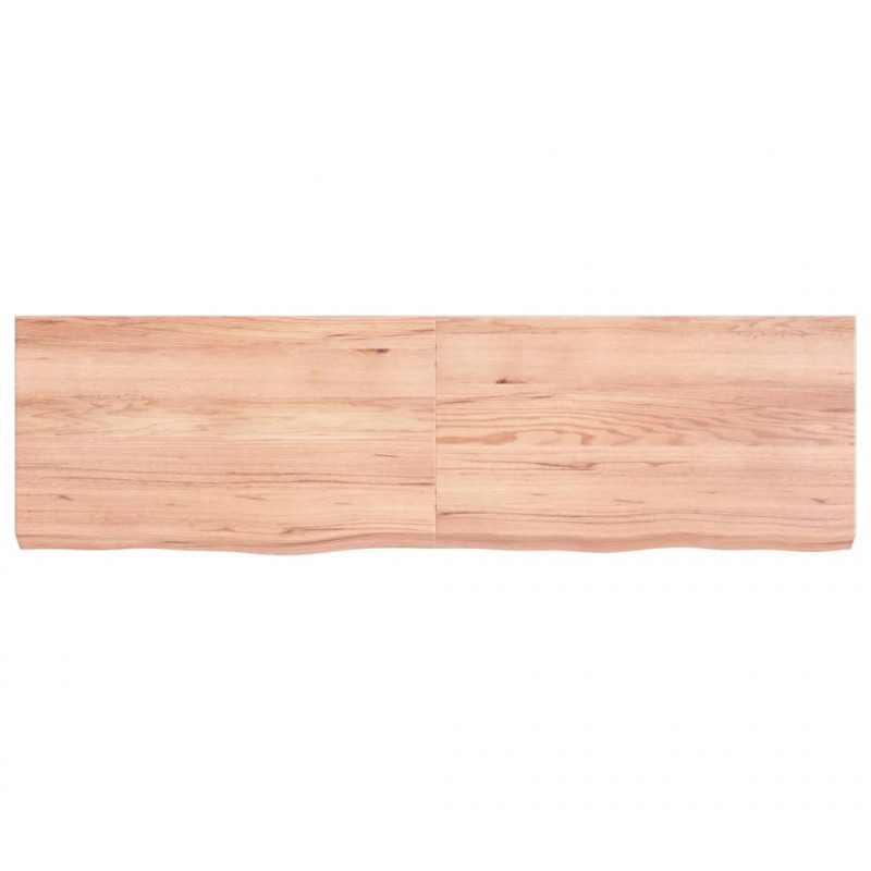 Blat do stołu, jasnobrązowy, 140x40x(2-6)cm, lite drewno dębowe